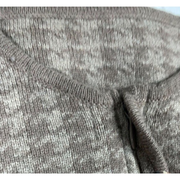 Naadam Set Wool & Cashmere Brown Houndstooth Sweater Flare Pants Corset Top Sz M - Picture 6 of 16